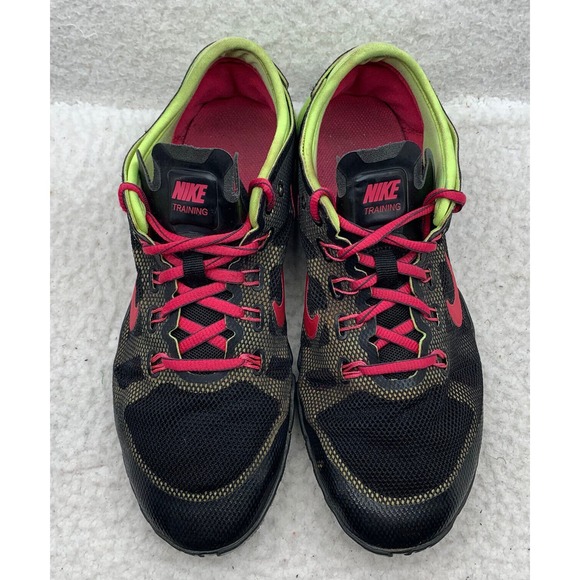 Nike Free Bionic Running Shoes Womens 7.5 Black Pink Green Lightweight 599269063 - Picture 3 of 11